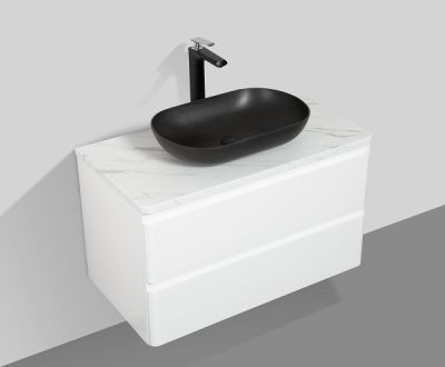 Santorini 900 Black Basin Single Draw Vanity 