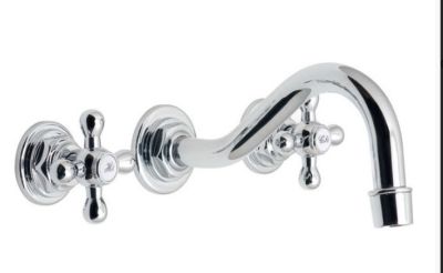 Basin Mixer 3- Hole Wall Mounted Chrome